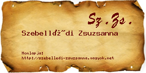 Szebellédi Zsuzsanna névjegykártya