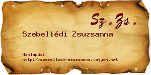 Szebellédi Zsuzsanna névjegykártya