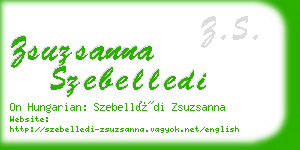 zsuzsanna szebelledi business card